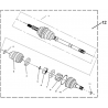 13 - CARDANS ARRIERE GAUCHE ET DROIT HYTRACK HY740 STL EPS