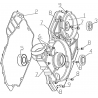 32 - CARTER MOTEUR GAUCHE HYTRACK HY740 STL EPS