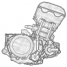 15 -  MOTEUR COMPLET DL901 DMX450 Av 2008,