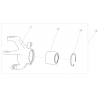 43 - PIVOT DE ROUE AVANT DROIT SEGWAY SNARLER AT6L DELUXE EPS
