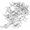 12 -  BOUCLE ARRIERE / ECHAPPEMENT 2 PARTIES DL801 Av 2006