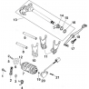 9 - SELECTION DE VITESSES / BARILLET MOTO MASAI X-RAY 125