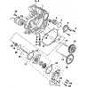 9 - CARTER MOTEUR GAUCHE POMPE A EAU