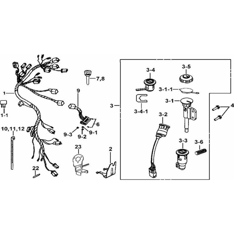 VUE ECLATEE PIECE SYSTEME ELECTRIQUE 2 TGB BLADE 425