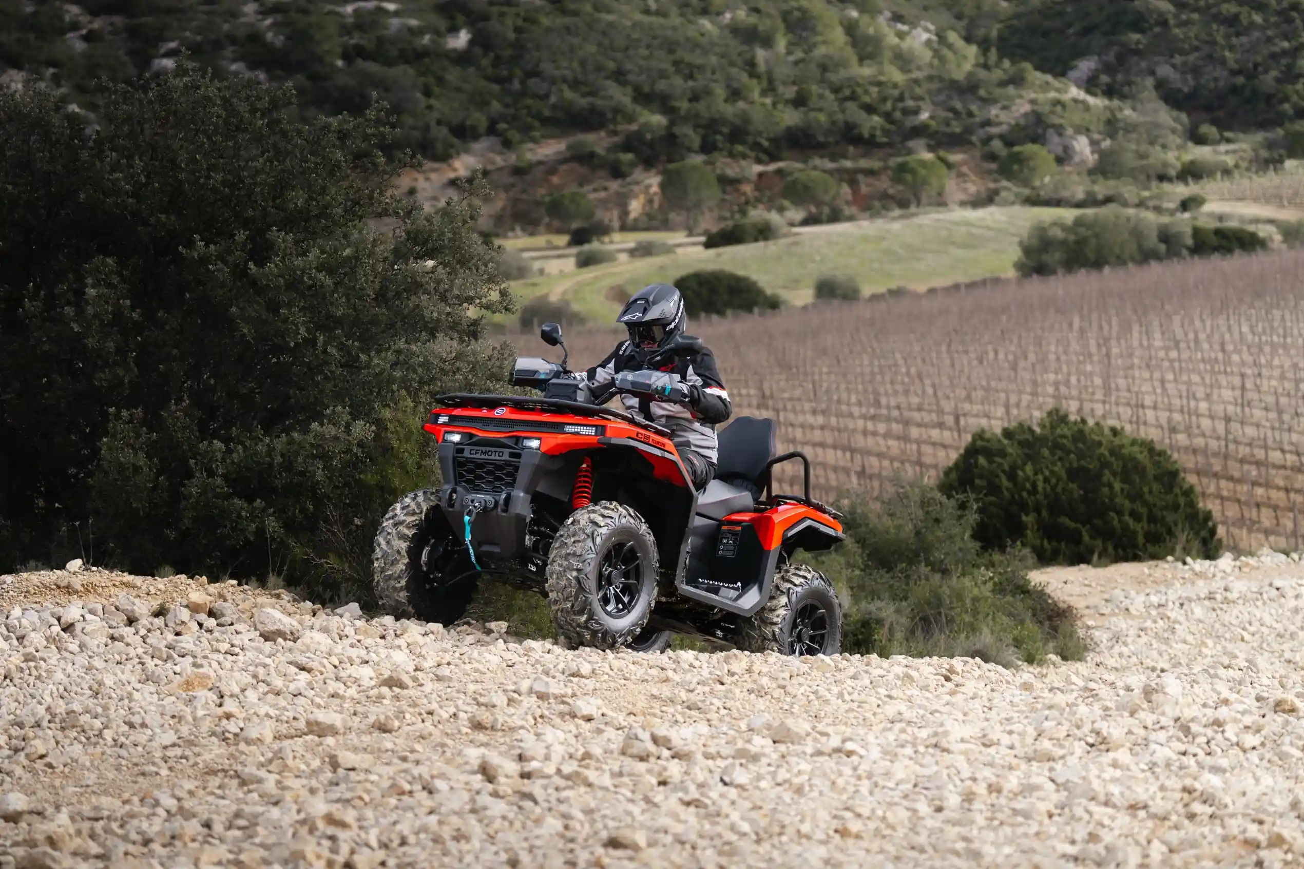 Quad CFMOTO CFORCE C5 Long Expert ABS EPS - vue de profil châssis allongé biplace sommet de gamme