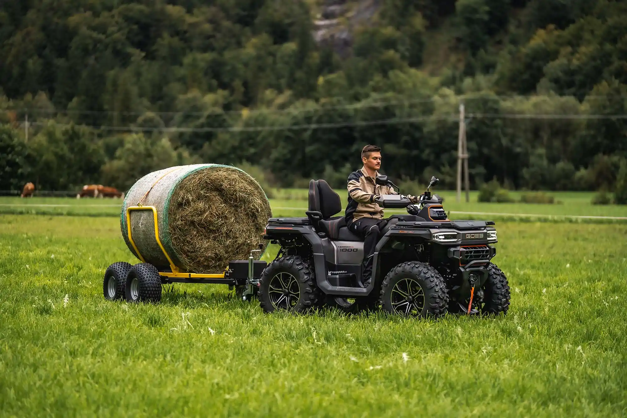 Suspension indépendante à bras en A du quad GOES Terrox 1000 S - débattement 230 mm AV et 236 mm AR