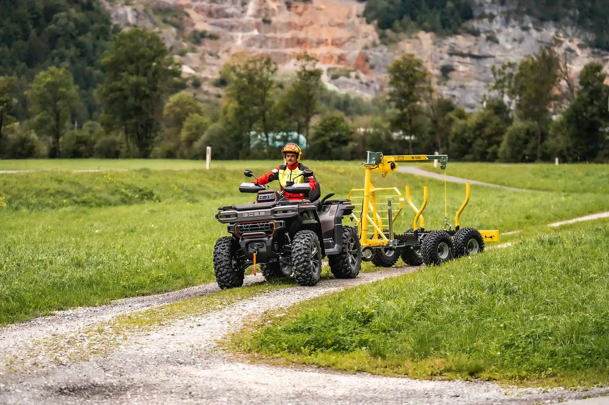 Quad GOES Terrox 1000 S en conditions extrêmes - allure musclée pour usage agricole forestier loisirs