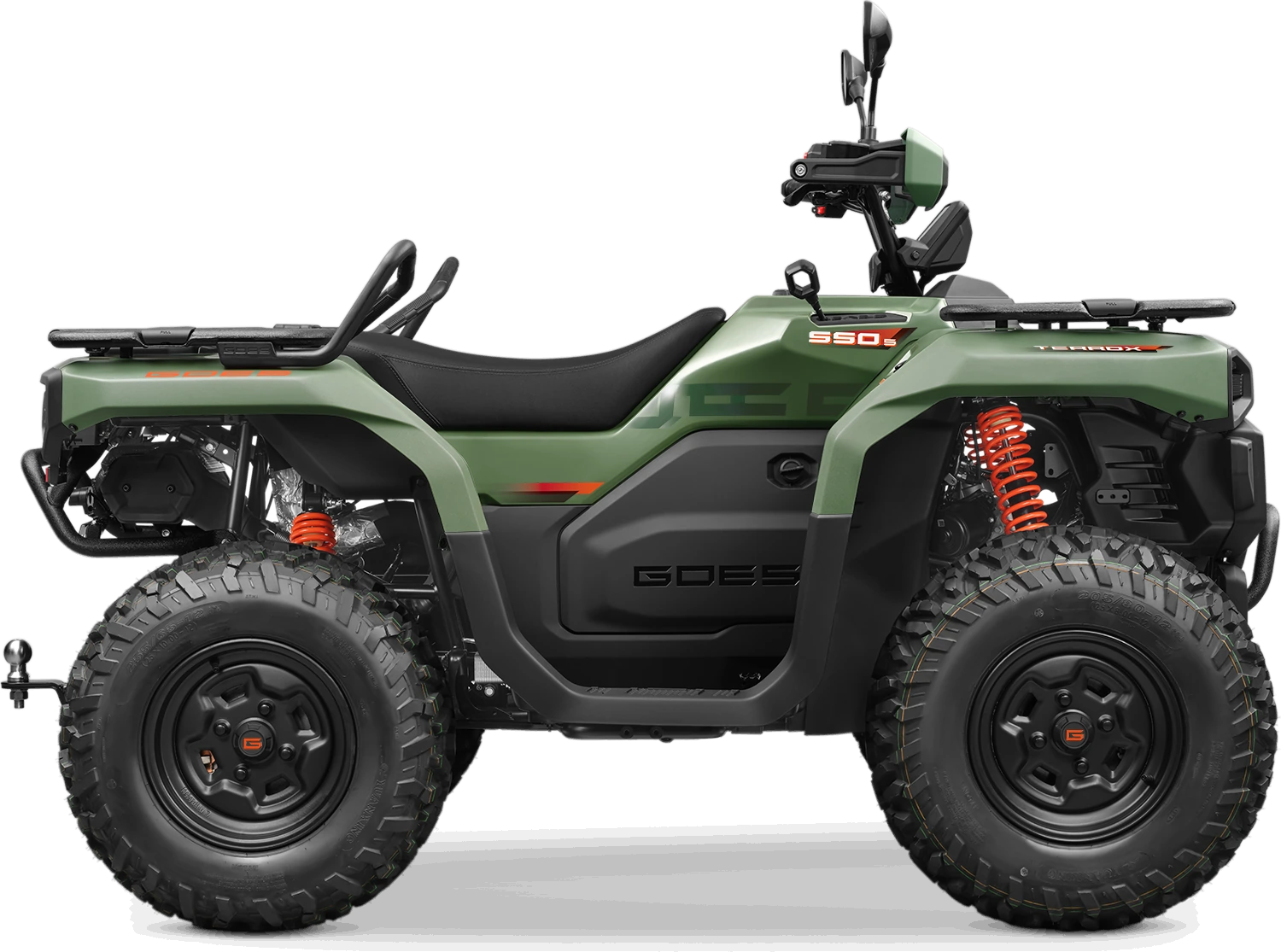 Quad GOES Terrox 550 coloris Vert Pinède - vue latérale droite quad agricole homologué T3b