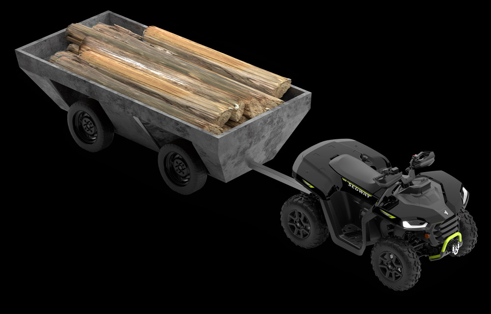 Capacité de remorquage Snarler AT10L Wide - Quad utilitaire chasse